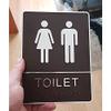Men's Toilet Wall Sign, Removable Self-Adhesive Acrylic Sticker view 2