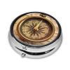 Law of the Compass Navigation Print Round Metal Pill Case, 3 Compartments view 2