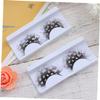 Artificial Eyelashes, 5 Pairs, Black and White, Plastic, Dotted view 3