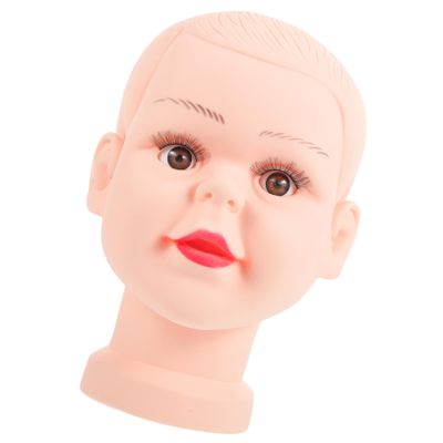 Toyvian PVC Mannequin Head for Wig and Hat Display