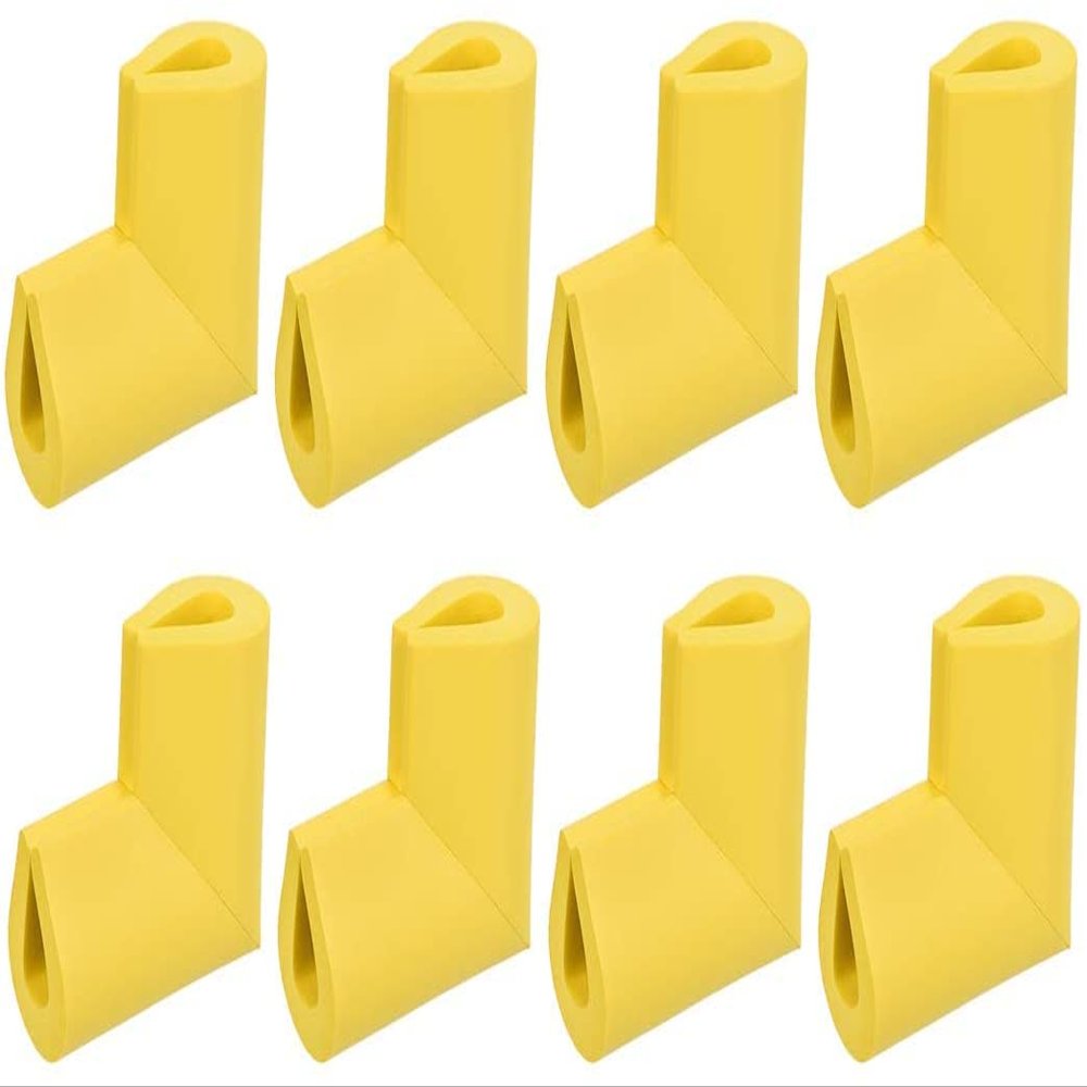 XYWHPGV U-Shaped Table Corner Protectors, 55 x 38 x 8 mm, Yellow, 8-Pack