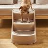 3-Step Folding Dog Stairs for Bed or Sofa, Non-Slip, Beige view 3