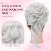 S-noilite Messy Bun Hairpiece with Elastic Band, Wavy Curly Hair Extension, Light Auburn, 46 g view 4