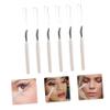 6 Silicone Mascara Brushes with Caps, White view 2