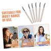 6 Silicone Mascara Brushes with Caps, White view 3