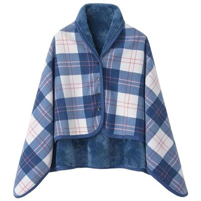 LSWKG Windproof Winter Wheelchair Blanket, Warm Wheelchair Cape and Scarf for Adults, 100 x 140 cm