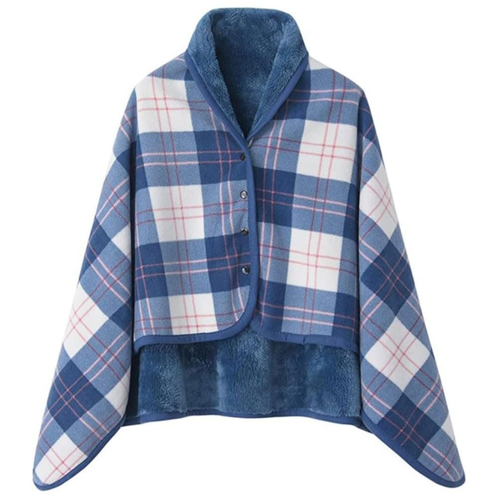 LSWKG Windproof Winter Wheelchair Blanket, Warm Wheelchair Cape and Scarf for Adults, 100 x 140 cm