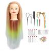 NSXAYIWE Mannequin Head with Hair, Orange-Yellow Gradient view 1