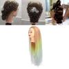 NSXAYIWE Mannequin Head with Hair, Orange-Yellow Gradient view 3