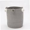 Round Light Gray Cotton Rope Laundry Basket, Large Capacity view 2