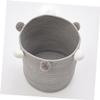 Round Light Gray Cotton Rope Laundry Basket, Large Capacity view 4