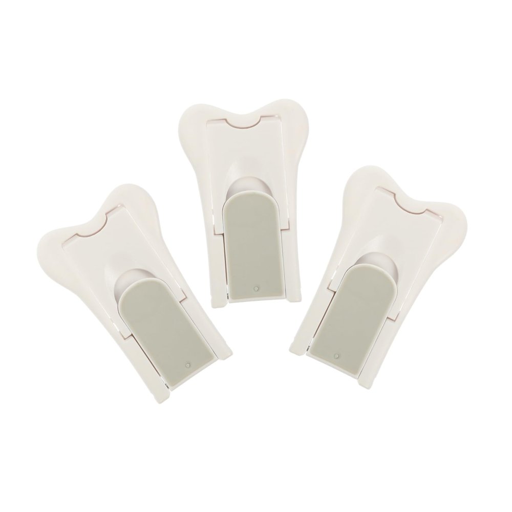 BESTonZON 3-Piece Adjustable Childproof Window and Door Locks, White