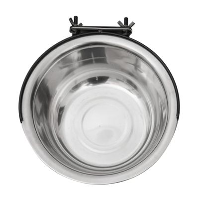 Hanging Stainless Steel Dog Bowl, Tip-Resistant, Model S, 1 Pc.