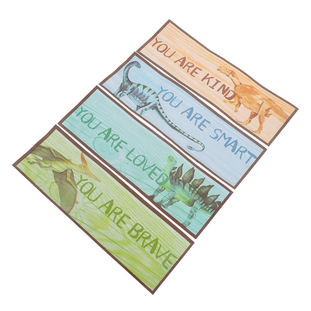 MUCKLILY 4-Piece Dinosaur Wall Stickers for Kids' Rooms