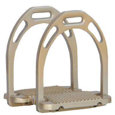 AMKA Aluminum Stirrup, Metallic, Wide Footbed, 015/061
