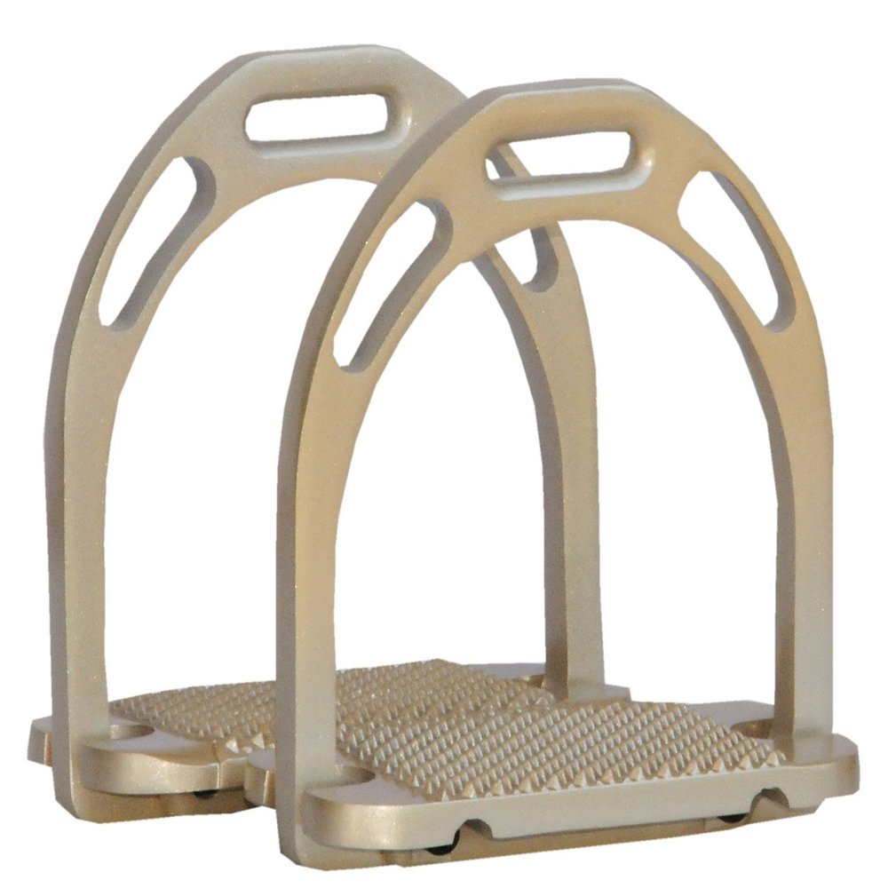 AMKA Aluminum Stirrup, Metallic, Wide Footbed, 015/061