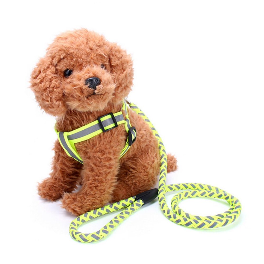 Beavorty Adjustable Reflective Dog Harness with Breathable Green