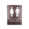 DubMag 3D Braille Toilet Wall Sign for Men and Women, Raised White Tactile Symbols, Standard, Man/Toilet view 1