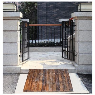 TILEZE Wooden Door Threshold Ramp for Mobility Scooters and Electric Wheelchairs, Brown, Non-Slip, 3.9/7/7.8/9.8 in