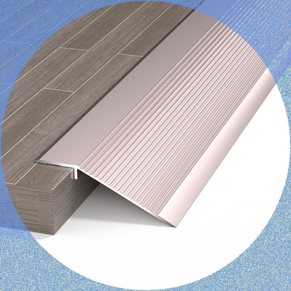 IkErna Aluminum Floor Transition Strip, 10–40 mm Height, 90 cm, E/15Pc
