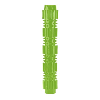 MISNODE Rubber Bone-Shaped Dog Toy, Tooth Cleaning, Chew Toy, Interactive, Durable (S, 7 x 6 cm, Green)