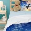 3-Piece Queen Duvet Cover Set, Breathable Tencel Bedding with 2 Pillowcases, Wrinkle-Resistant, Airplane at Sunset view 4