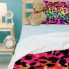 3-Piece Queen Tencel Duvet Cover Set, Rainbow Watercolor Design view 4