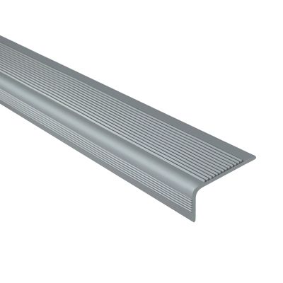 Non-Slip Stair Tread, L-Shaped Stair Edge Protector, Gray