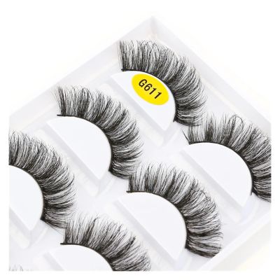 UAMOU 2/20/100 Boxes Mink False Eyelashes, 5 Pairs, Natural Curly, Thick, G611, 30 Boxes