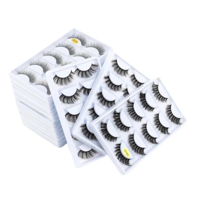UAMOU 2/20/100 Boxes Mink Eyelashes, 5 Pairs, Natural Curly False Lashes, Thick Makeup Lash Extensions, Cheerfully (Color: MIX G61, Size: 2 Boxes)