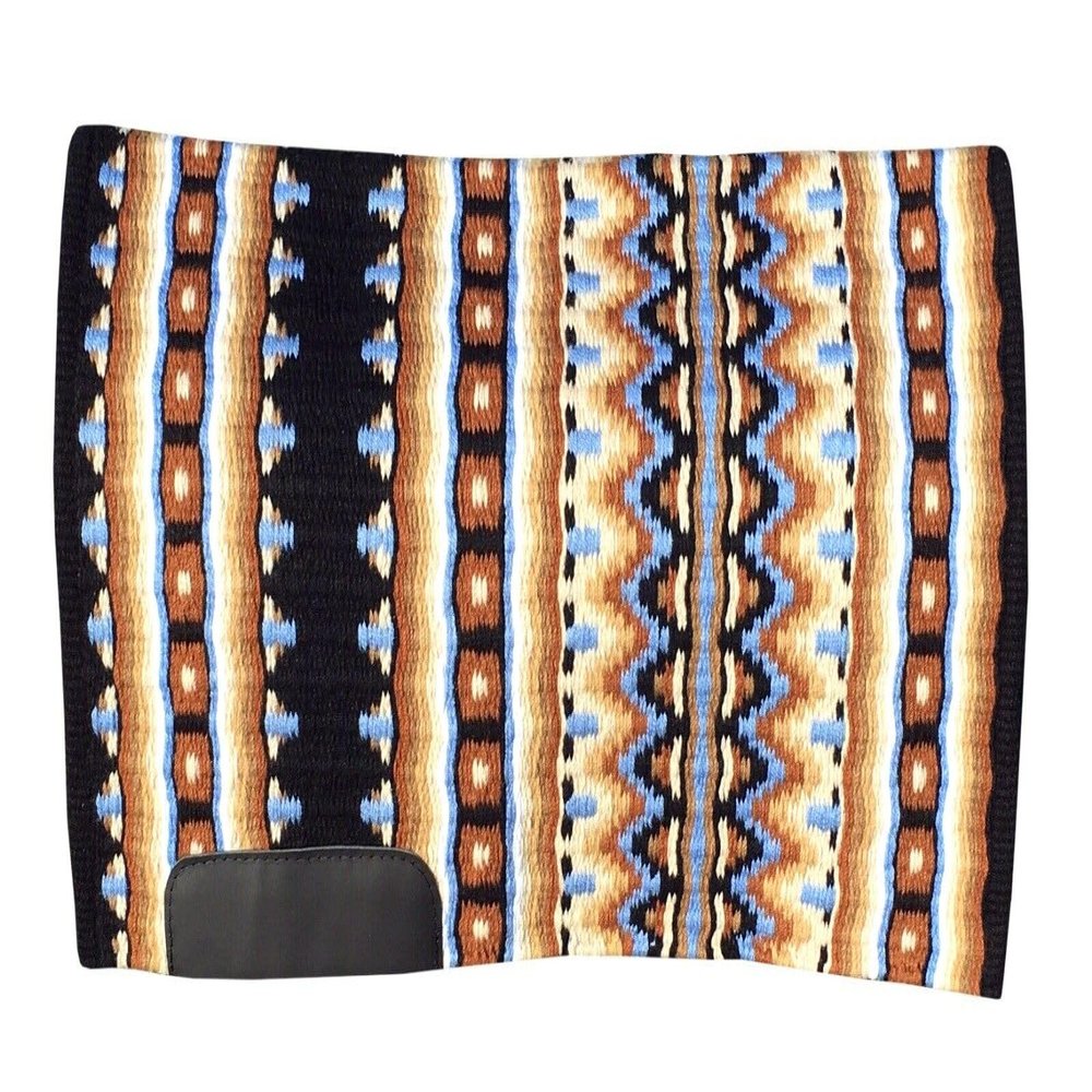 EQUIGEAR Western Show Horse Saddle Blanket, New Zealand Wool, Handmade, Sensor Flex (Adjustable), WI01 (34 x 33)