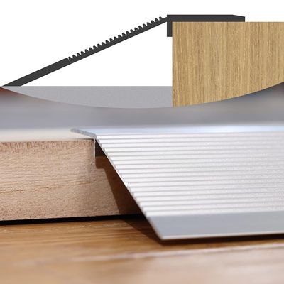 IkErna Aluminum Floor Transition Strip, Reducer Threshold Ramp, 10–40 mm Height, 120 cm, H 40 mm