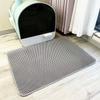 Double-Layer Honeycomb Cat Litter Mat, EVA, Waterproof, Gray, 23.6 x 35.4 in view 1