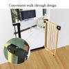 ArinkO Expandable Wooden Baby Gate, Secure Self-Locking Pet Playpen for Stairs, Adjustable Width 76–83 cm view 2