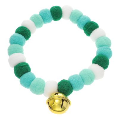 Minkissy 1-Piece St. Patrick’s Day Yellow Dog Collar with Bow and Bell