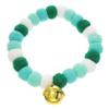 Minkissy 1-Piece St. Patrick’s Day Yellow Dog Collar with Bow and Bell view 1