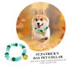 Minkissy 1-Piece St. Patrick’s Day Yellow Dog Collar with Bow and Bell view 2
