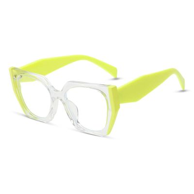 AOOLIA Cat-Eye Reading Glasses, Large Fashionable Blue-Light-Filtering Glasses, Acetate Frames for Women (Green, 3-Pack)