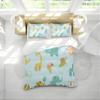 JGGXHM Cute Giraffe, Elephant & Fox Bedding Set, Green, 200 x 200 cm view 1