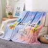 EHOMERY Cozy Throw Blanket, Airplane Landscape, Blue, 130 x 100 cm view 1