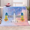 EHOMERY Cozy Throw Blanket, Airplane Landscape, Blue, 130 x 100 cm view 3