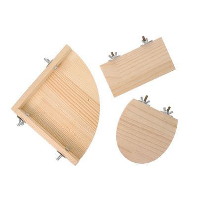 minkissy 3-Piece Natural Perch Platform for Parrots