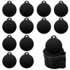 25-Piece Black Aluminum Blank Dog Tags, 3.6 x 3.2 cm view 1