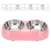 JOROBURO Stainless Steel Double Bowls for Small Dogs and Cats view 2