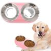 JOROBURO Stainless Steel Double Bowls for Small Dogs and Cats view 4