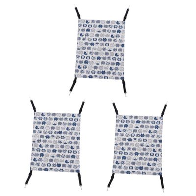 Beavorty 3-Piece Reversible Cat Hammock, Breathable Cozy Bed for Small Pets with Cute Cat Pattern