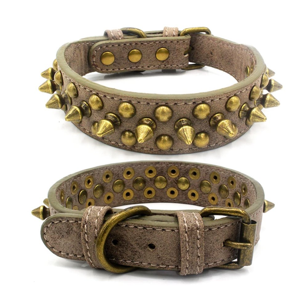 Beavorty Adjustable Spiked Dog Collar for Small Dogs