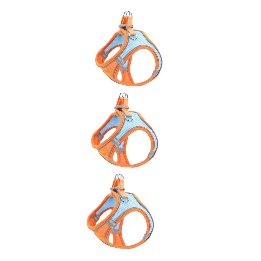 Beavorty 3-Piece Reflective Dog Vest Harness Set for Small Pets
