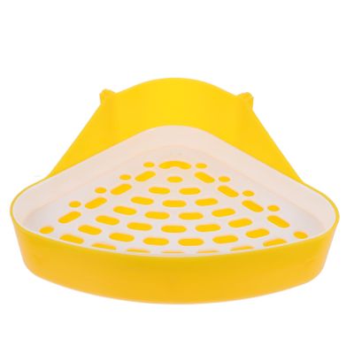 Angoily Triangular Rabbit Toilet, White, ABS, Lightweight and Compact