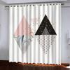 3D Blackout Curtains with Simple Diamond Pattern for Bedroom or Nursery, 2-Pack, 170 x 200 cm view 1